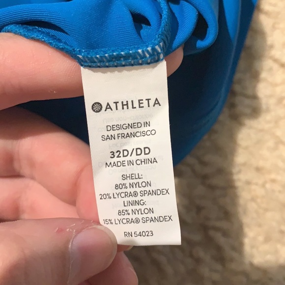 Athleta 32D/DD Twister Tankini Top Quantum Blue - Picture 4 of 8